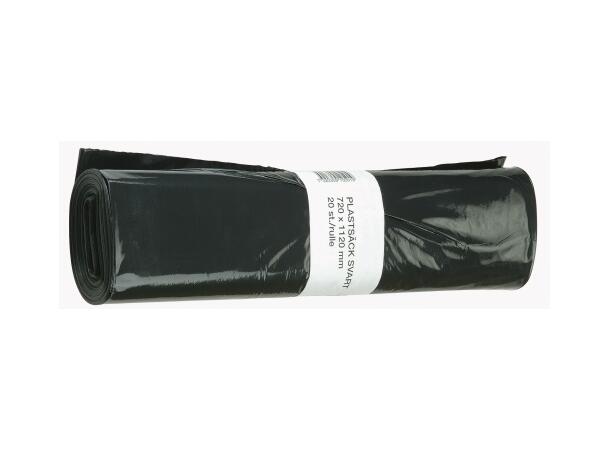 Avfallssekk 72x112cm sort 45my (10) 